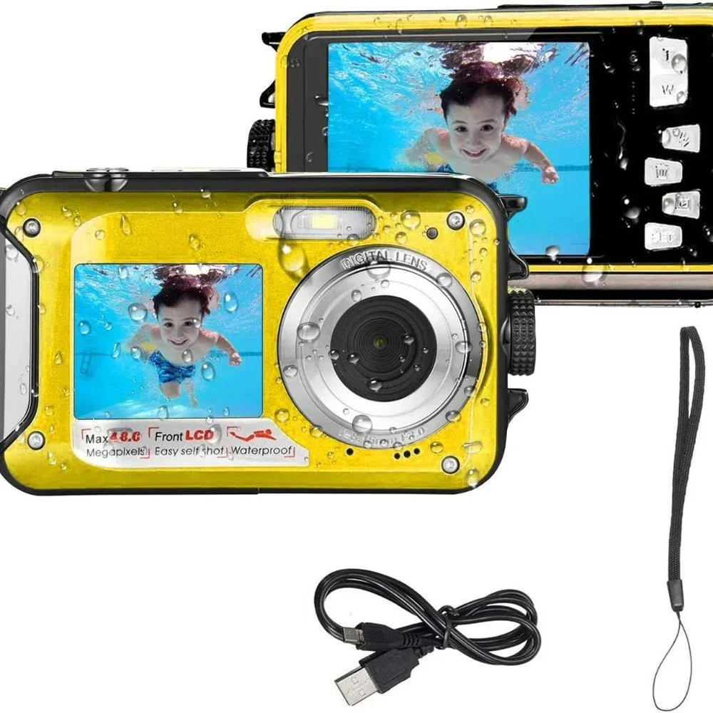 48MP Megapixel Waterproof Dual Screen Full HD 1080P Digital Camera